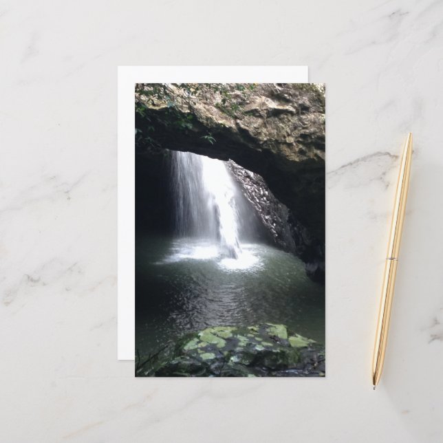 Waterval Foto Scrapbook Papier (Voorkant / Achterkant in situ)