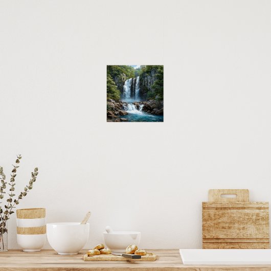 Waterval fotokunst poster (Keuken)
