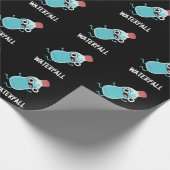 Waterval Funny Water Pun Dark BG Cadeaupapier (Hoek)