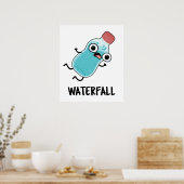 Waterval Funny Water Pun Poster (Keuken)