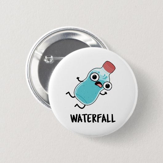 Waterval Funny Water Pun Ronde Button 5,7 Cm (Voorkant /achterkant)