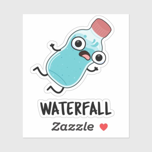 Waterval Funny Water Pun Sticker (Vel)