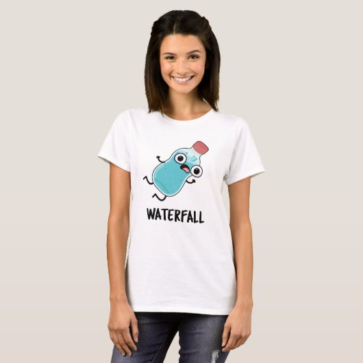 Waterval Funny Water Pun T-shirt (Voorkant volledig)