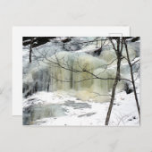 Waterval, geel, bevroren briefkaart (Voorkant / Achterkant)