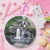 Waterval Gelukkige Verjaardag Papieren Bordje (Feest)