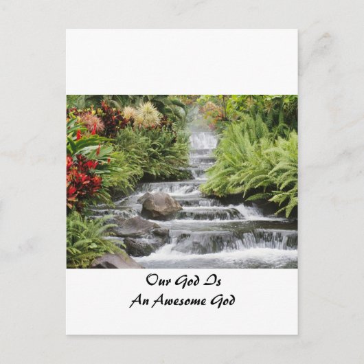 Waterval - Geweldige God Briefkaart (Voorkant)