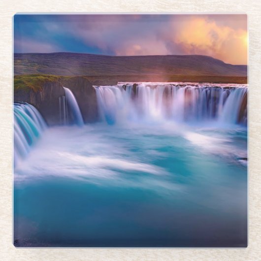 Waterval Glazen Onderzetter (Voorkant)