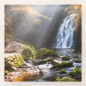 Waterval | Gleno, Noord-Ierland Glazen Onderzetter (Voorkant)