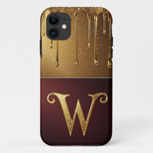 ✨ Waterval Glitter W Monogram Druppend Luxe Case-Mate iPhone Case