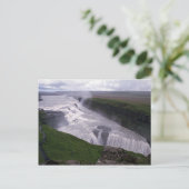 Waterval, Golfzee, IJsland Briefkaart (Staand voorkant)