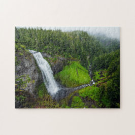Waterval groen landschap legpuzzel