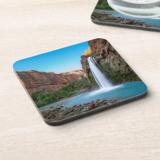 Waterval | Havasu-Herfsten op Sunset Bier Onderzetter (Linkerzijde)