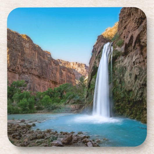 Waterval | Havasu-Herfsten op Sunset Bier Onderzetter (Voorkant)