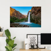 Waterval | Havasu-Herfsten op Sunset Poster (Thuiskantoor)
