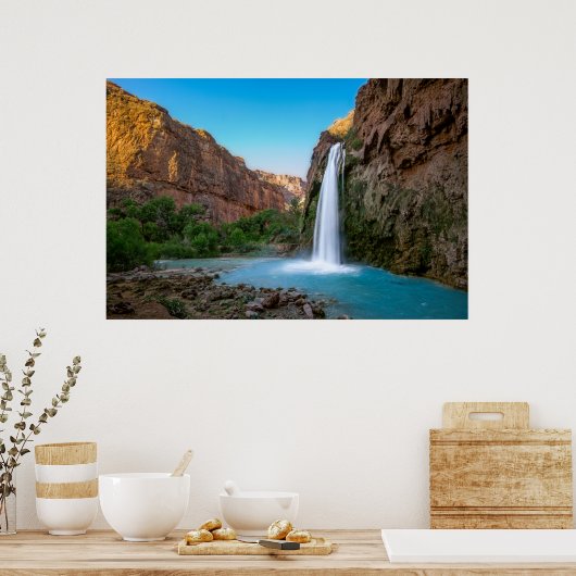 Waterval | Havasu-Herfsten op Sunset Poster (Keuken)