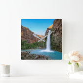 Waterval | Havasu-Herfsten op Sunset Vierkante Klok (Huis)