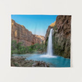 Waterval | Havasu-Herfsten op Sunset Wandkleed (Voorkant (horizontaal))