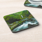Waterval | Herfsten van Grotto, Oregon Bier Onderzetter (Linkerzijde)