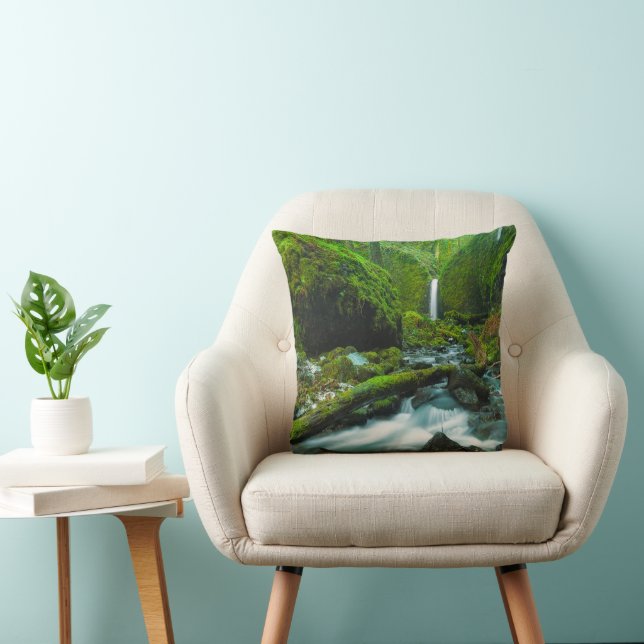 Waterval | Herfsten van Grotto, Oregon Kussen (Stoel)