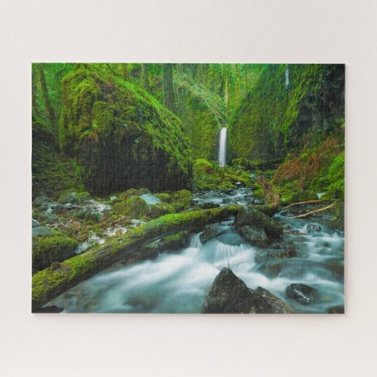 Waterval | Herfsten van Grotto, Oregon Legpuzzel (Horizontaal)