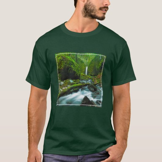 Waterval | Herfsten van Grotto, Oregon T-shirt (Voorkant)