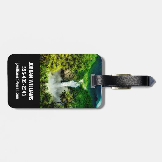 Waterval | Herfsten van San Rafael, Ecuador Bagagelabel (Achterkant horizontaal)