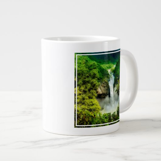 Waterval | Herfsten van San Rafael, Ecuador Grote Koffiekop (Voorkant rechts)