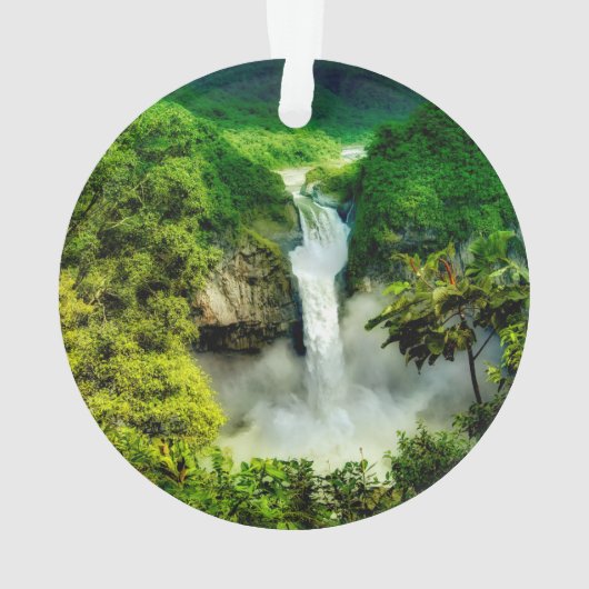Waterval | Herfsten van San Rafael, Ecuador Ornament (achterkant)