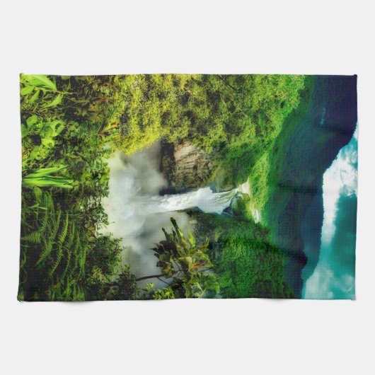 Waterval | Herfsten van San Rafael, Ecuador Theedoek (Horizontaal)