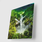 Waterval | Herfsten van San Rafael, Ecuador Vierkante Klok (Hoek)