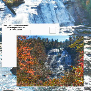 Waterval High Falls DuPont State Forest Herfst Briefkaart