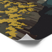 Waterval High Force Rivier Tees Reisposter Poster (Hoek)