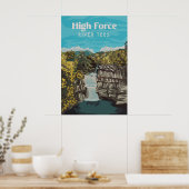 Waterval High Force Rivier Tees Reisposter Poster (Keuken)