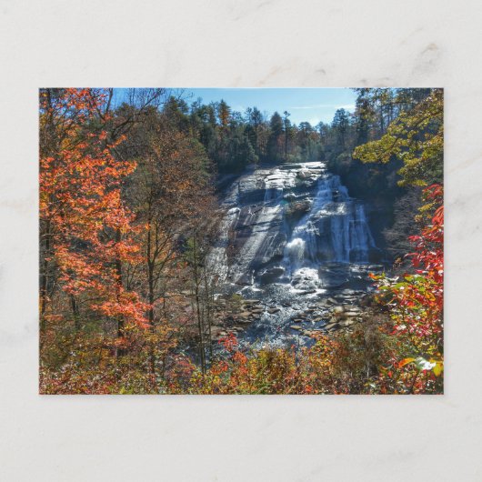Waterval Hoge Herfsten DuPont State Bos Herfst Briefkaart (Voorkant)