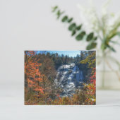 Waterval Hoge Herfsten DuPont State Bos Herfst Briefkaart (Staand voorkant)