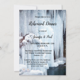 Waterval Ice Crystals Rehearsal Dinner, bevroren Kaart