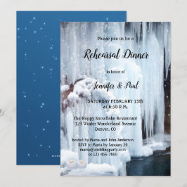 Waterval Ice Crystals Rehearsal Dinner, bevroren Kaart