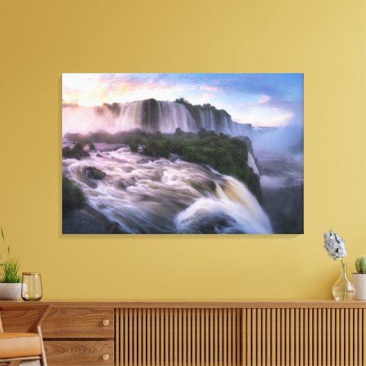 Waterval | Iguazu Waterfall in Brazilië Canvas Afdruk (Insitu (Woonkamer))