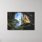 Waterval | IJslandse waterval Canvas Afdruk (Voorkant)