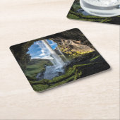 Waterval | IJslandse waterval Kartonnen Onderzetters (Schuin)