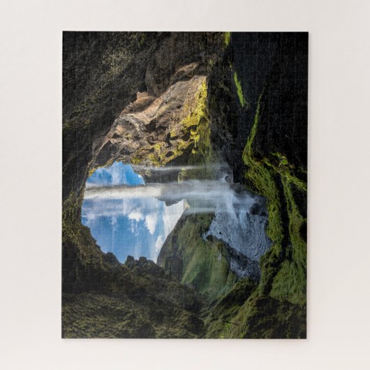 Waterval | IJslandse waterval Legpuzzel (Verticaal)