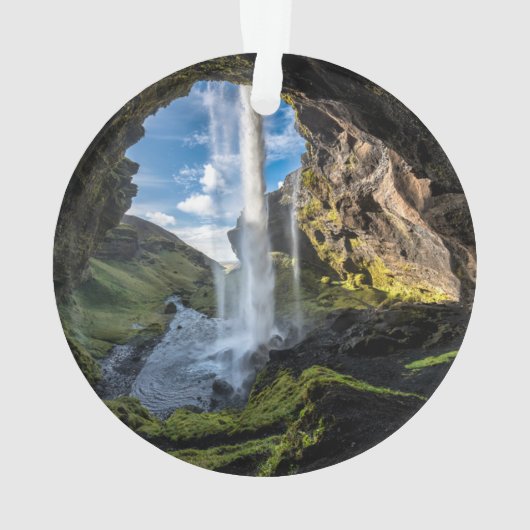 Waterval | IJslandse waterval Ornament (achterkant)