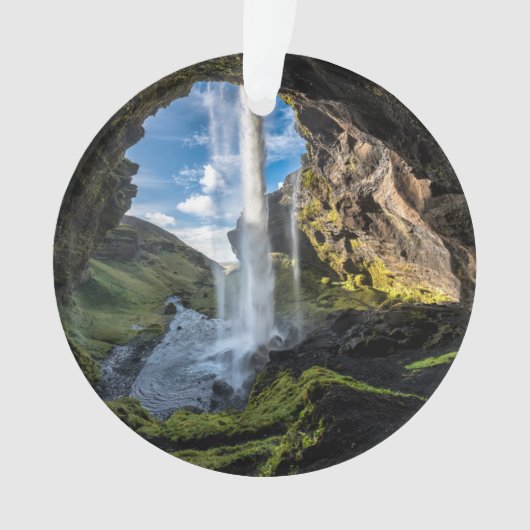 Waterval | IJslandse waterval Ornament (voorkant)
