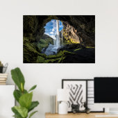 Waterval | IJslandse waterval Poster (Thuiskantoor)