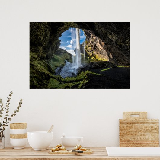 Waterval | IJslandse waterval Poster (Keuken)