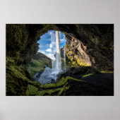 Waterval | IJslandse waterval Poster (Voorkant)