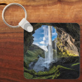Waterval | IJslandse waterval Sleutelhanger (Voorkant)