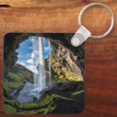 Waterval | IJslandse waterval Sleutelhanger (Achterkant)