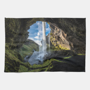 Waterval IJslandse waterval Theedoek