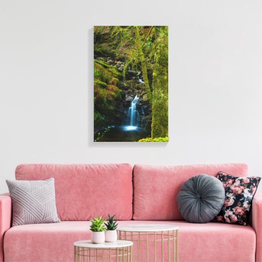 Waterval in Argyll, Scotland Canvas print (Insitu (Woonkamer))